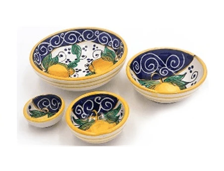 Amalfi single small bowl medium size, Italian ceramic