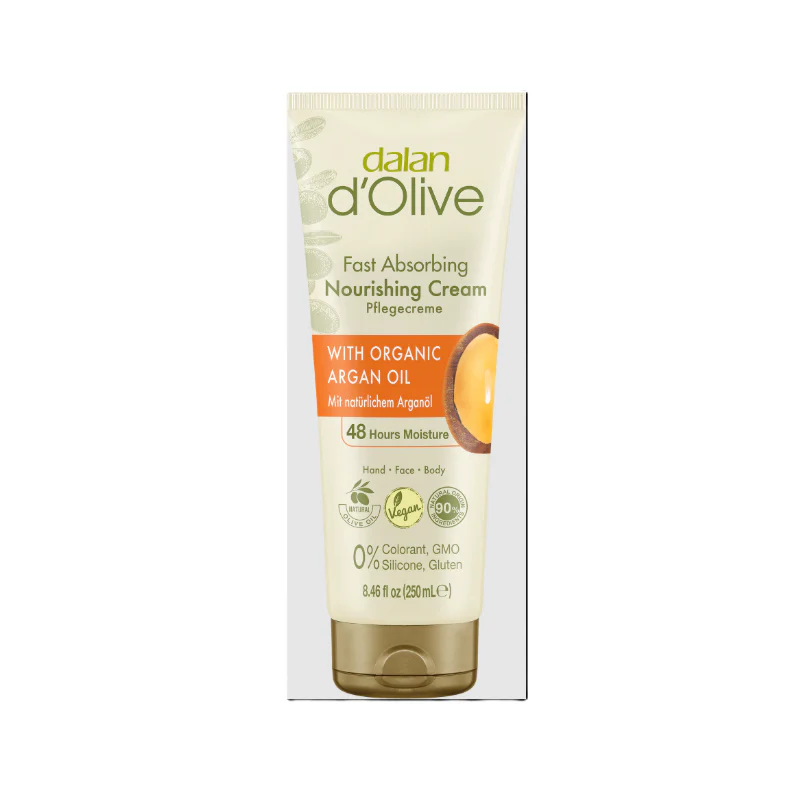 Hand & Body Cream | Olive & Organic Argan Oil | 250ml