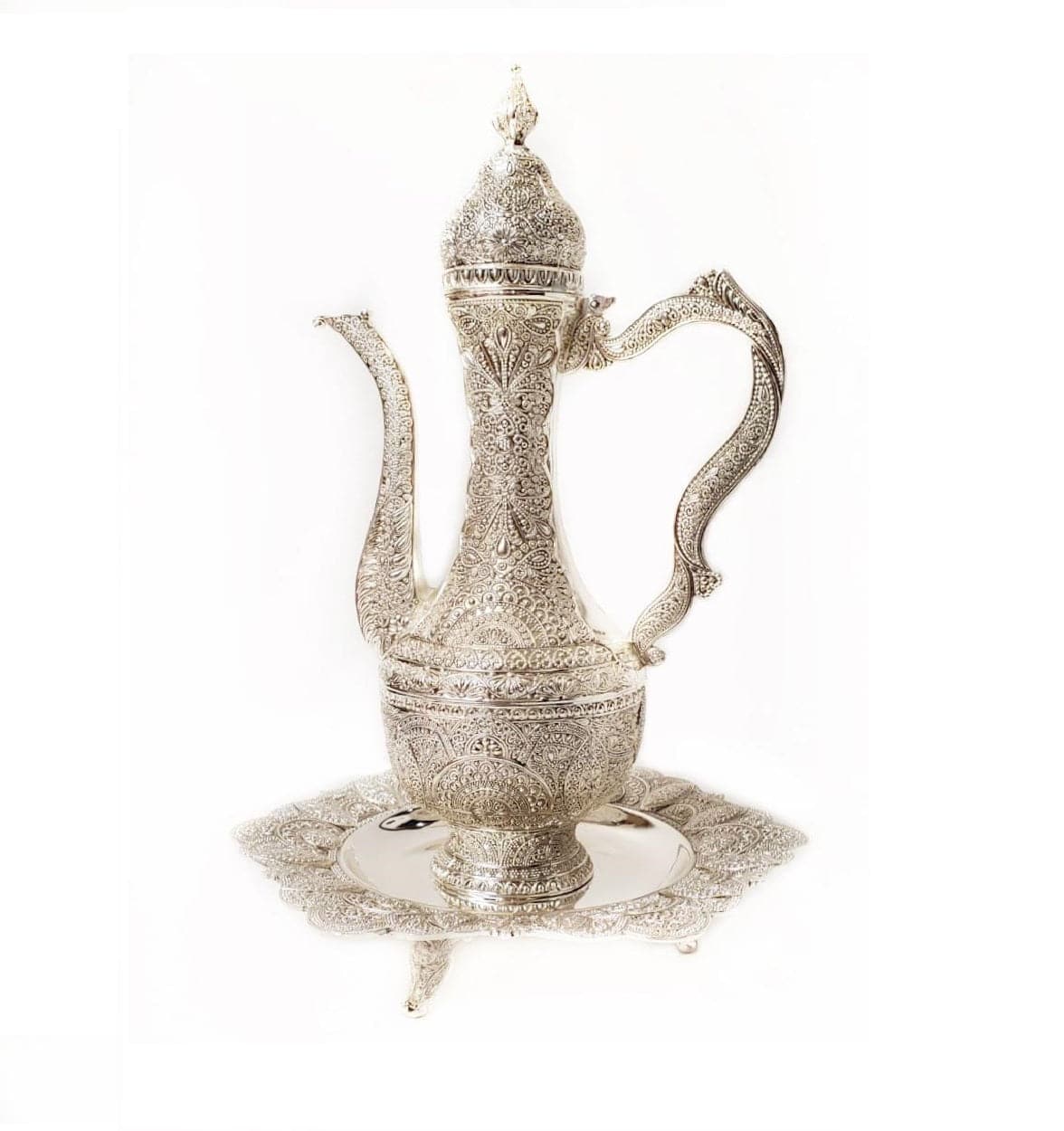Ibrik Coffee Pot | Metal Urn Set | 2 Pc - Image 3