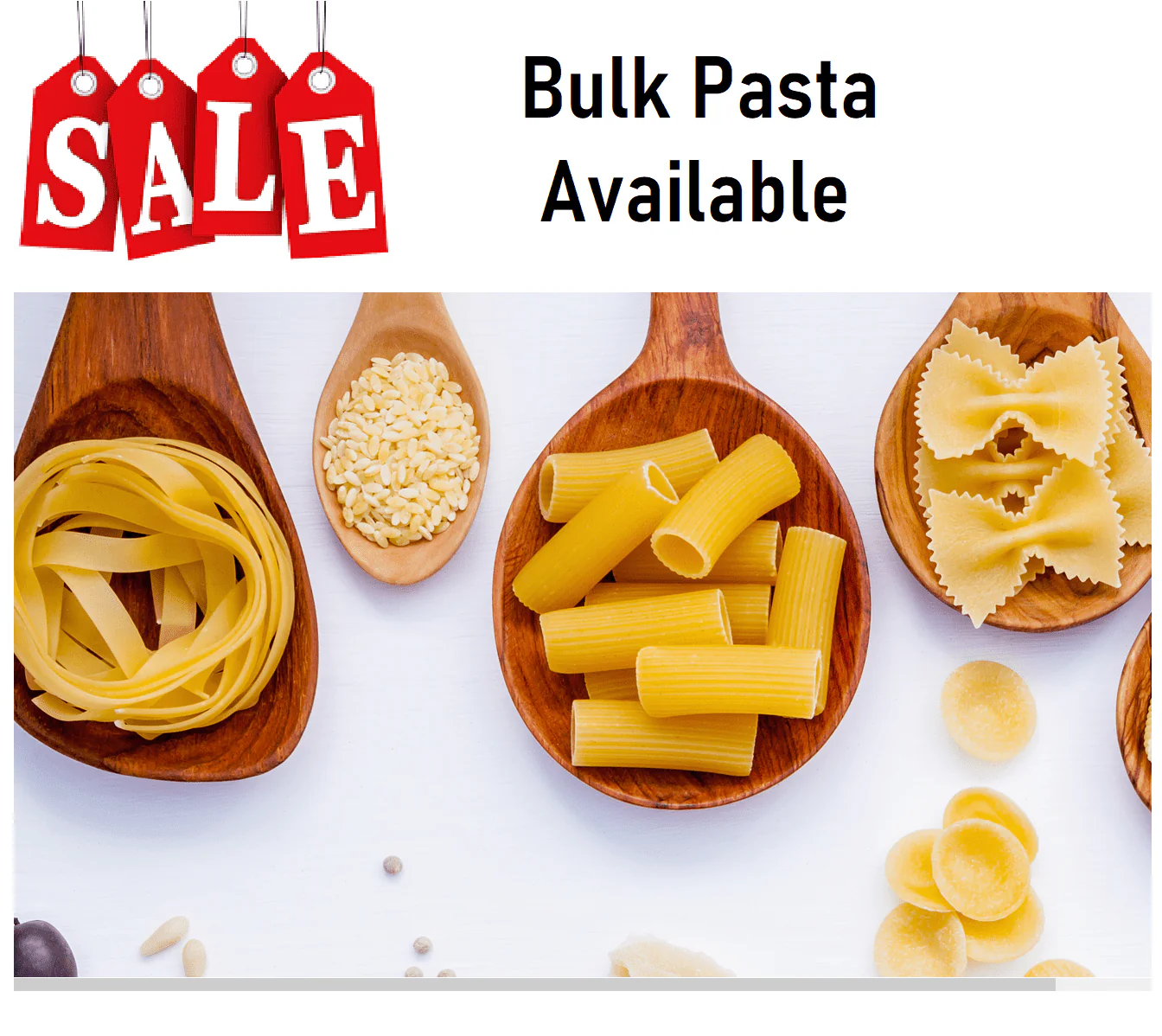 Pasta for sale | Various shapes | 1kg