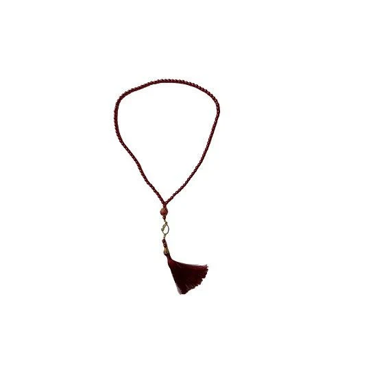 Prayer beads (Rosary) "Red with gold detailed" "Tesbih" - Image 2