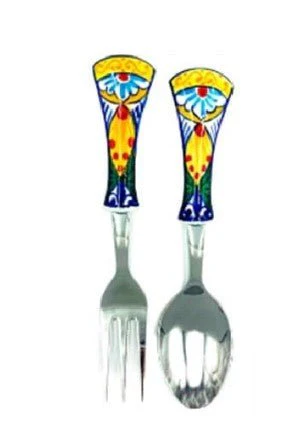 Salad Servers | Italian ceramic | 2 pieces - Image 3