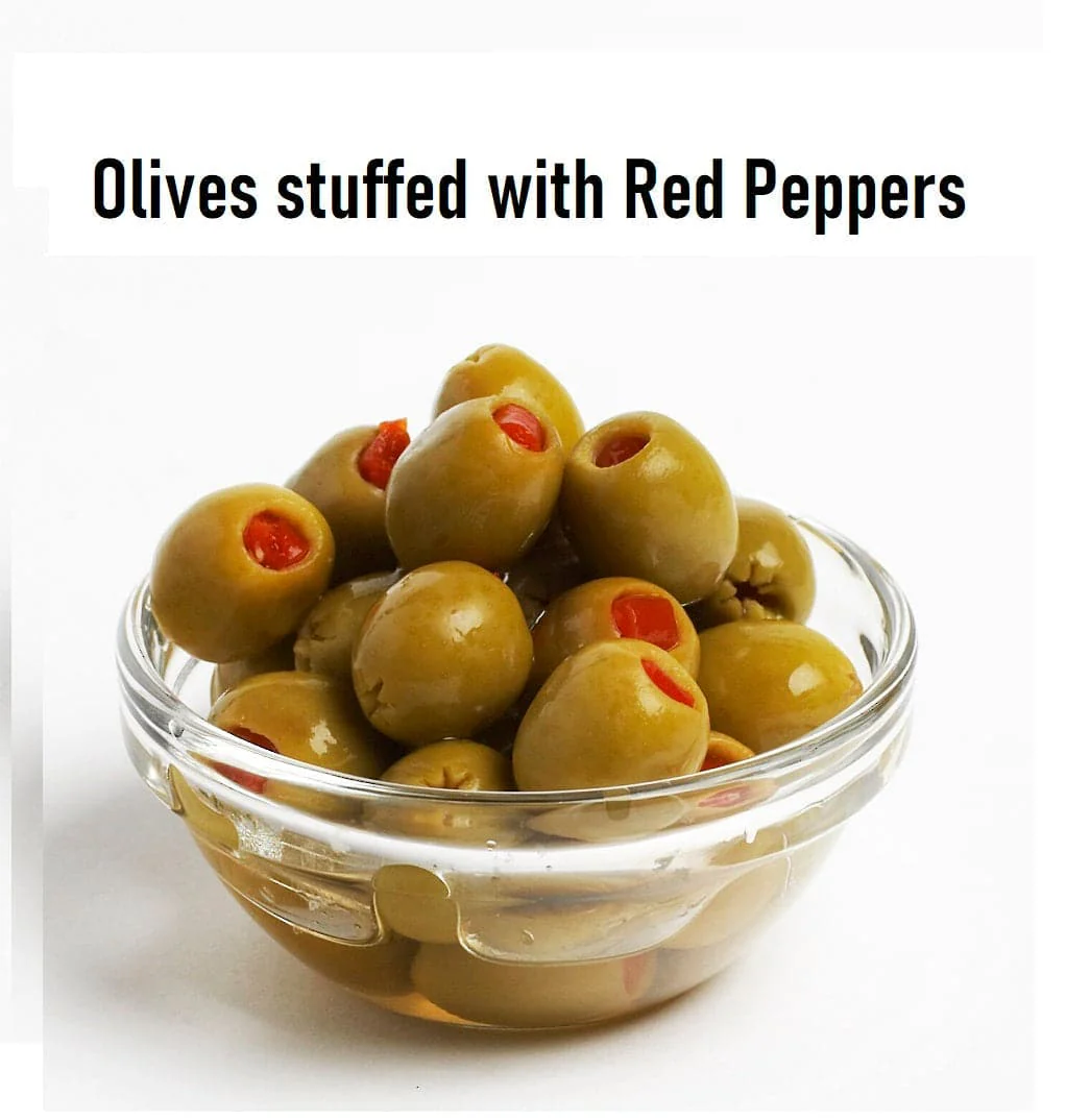 Stuffed Green olives | with Red Peppers | 200g - Image 3
