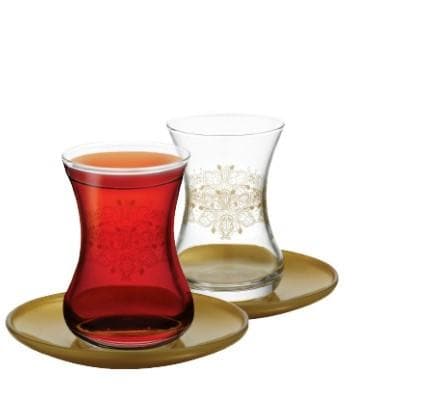 Turkish Tea Set | Flowers | Set of 6 - Image 3